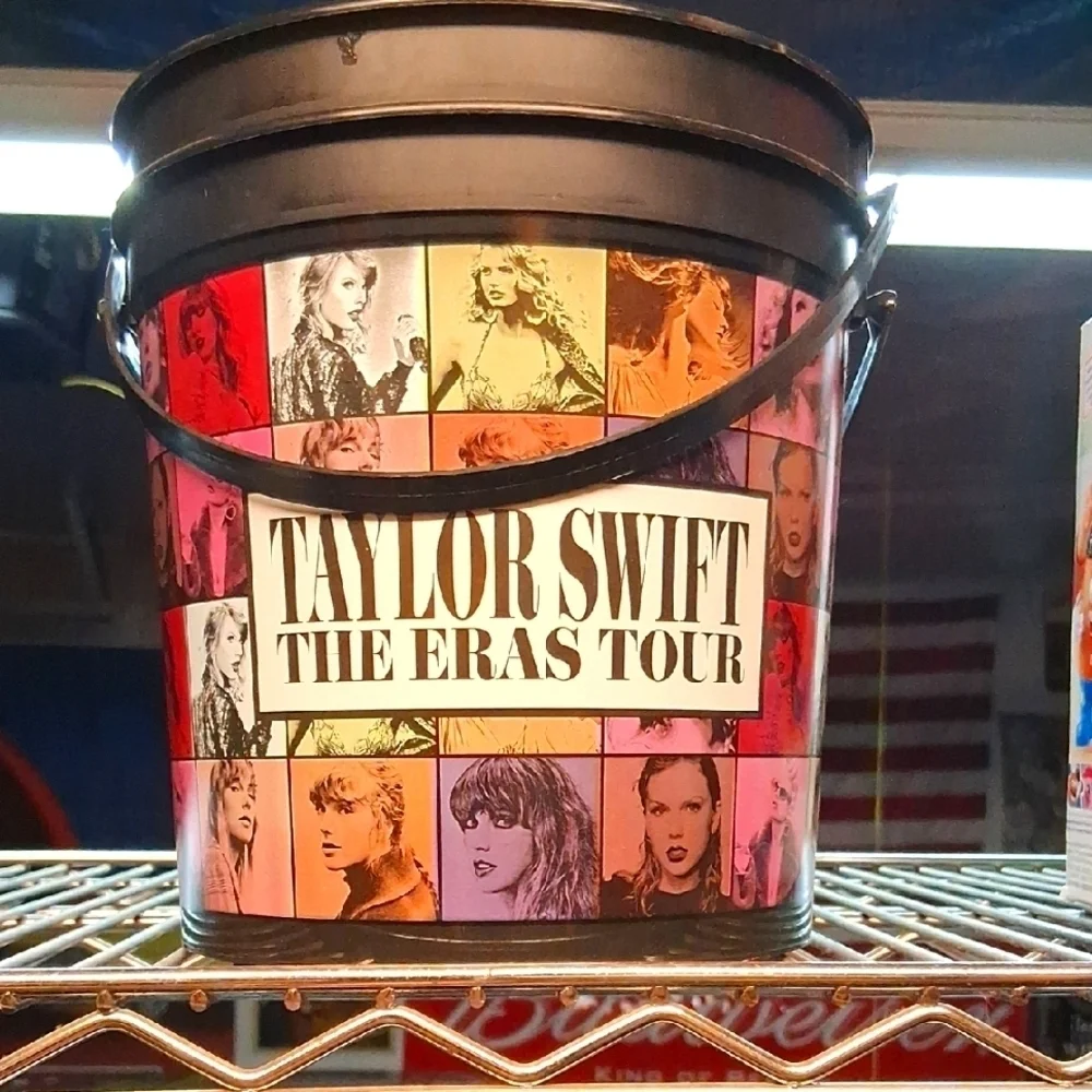 Taylor Swift The Eras Tour Black Multicolored Popcorn Snack Buckets.